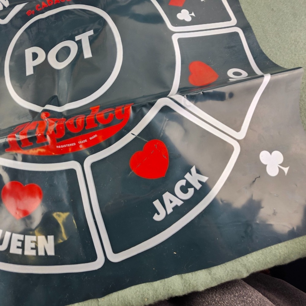 VINTAGE‎ Tripoley Mat Only COMPLETE Cadaco 1969 Michigan Rummy Poker No 111 - Picture 2 of 6